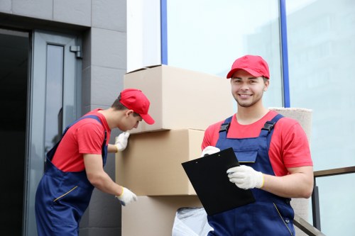 Local moving van helping with flat and business moves in Docklands