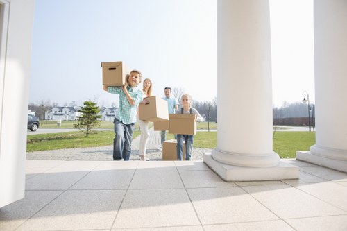 Packing and loading furniture for a Docklands home move