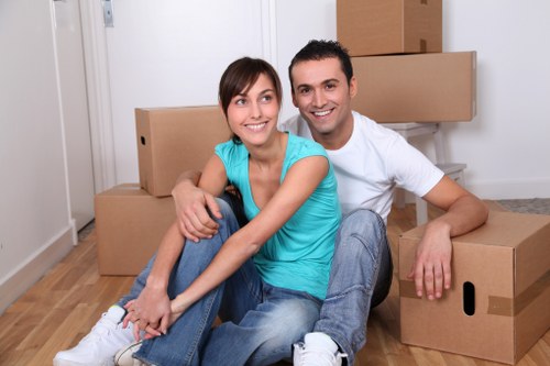 Removal van loading for a Docklands home move