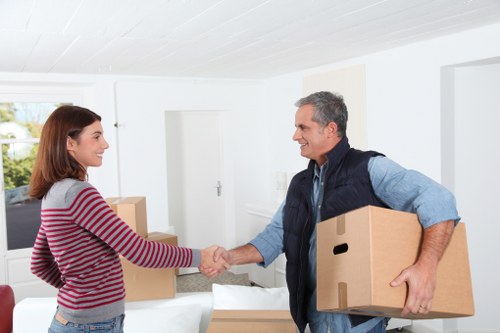 Local van used for residential and office moves in Docklands