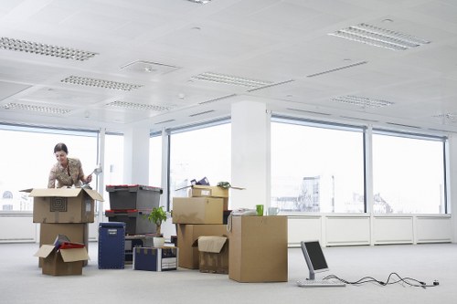 Packing and loading belongings into a moving van in Docklands