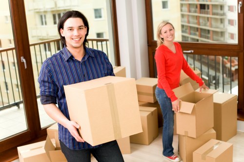 Docklands commercial building access and loading arrangements for office moving